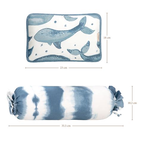 Crane Baby Pillow and Bolster Set - Caspian Whale – Abracadabra