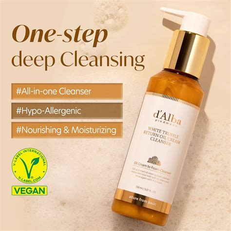 D'Alba White truffle return oil cream cleanser 150ml | Maccaron