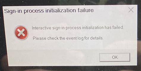 Initialization Failure