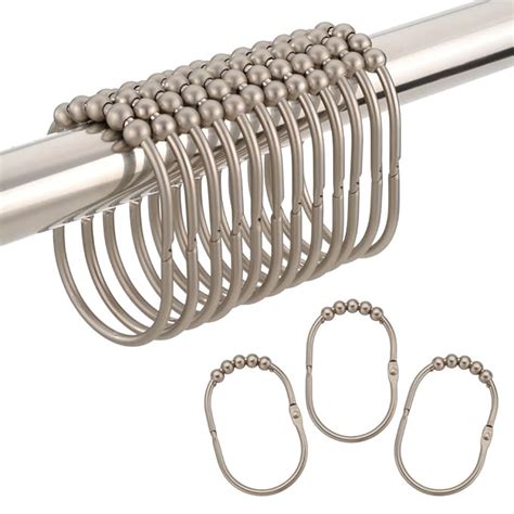 amazer Shower Curtain Rings, rustproof Stainless Steel Wide Shower ...