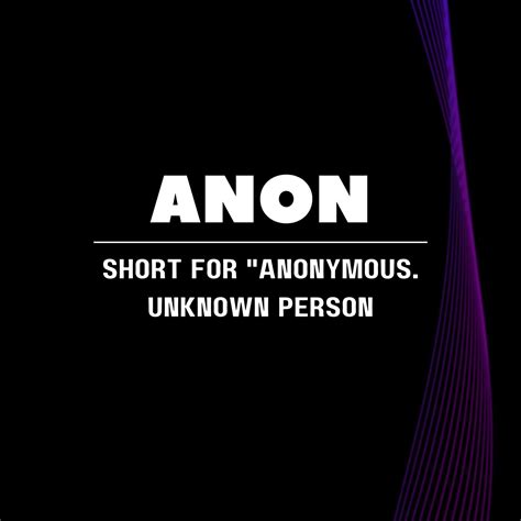 ANON Definition : r/Network30_General