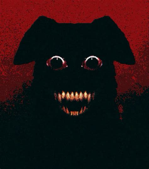 Smile dog pixelated art👹 | Nightmares art, Scary art, Creepy images