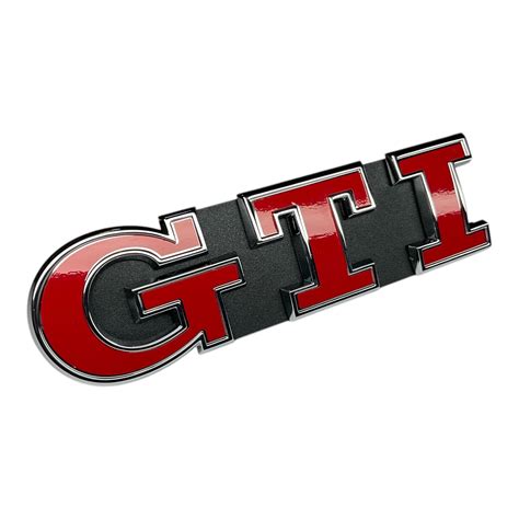Vw Genuine Gti Front Grill Badge Emblem Chrome Silver Red | Desertcart ...