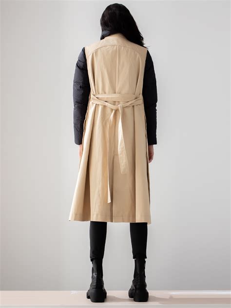 Psophia | Detachable puffer trench coat - Sotris Stores