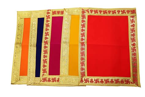 Reliable Multicolour Puja Assan Velvet Puja Cloth/Puja Aasan/Puja ...