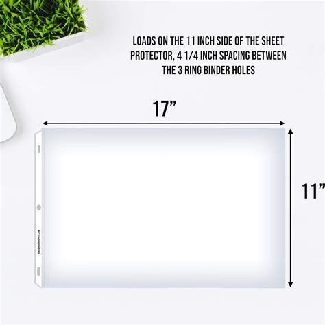 Buy 11 x 17 Sheet Protectors, Landscape View, 25 Pack, Side Loading ...