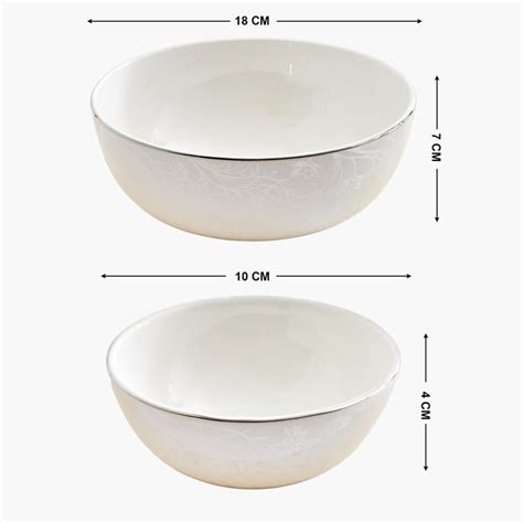 Buy Ivory Zilver 7Pcs Bone China Printed Pudding Set from Home Centre ...