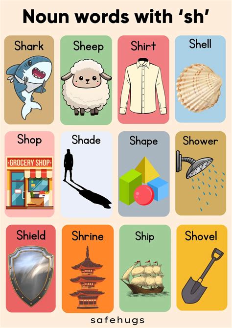 ‘Sh’ Words for Kids with Pictures & Worksheets
