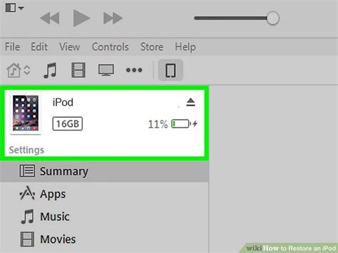 Image result for Restore iPod From Computer