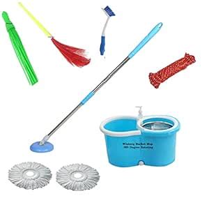 Winberg ® Spin mop Bucket with Wheel 360 Degree Floor Cleaning Combo ...
