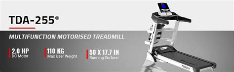 Buy PowerMax Fitness TDA-255 2HP (4HP Peak) Motorized Treadmill with ...
