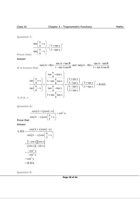 NCERT Class 11 Maths Chapter 3 Exercise 3.3 Solutions - eSaral
