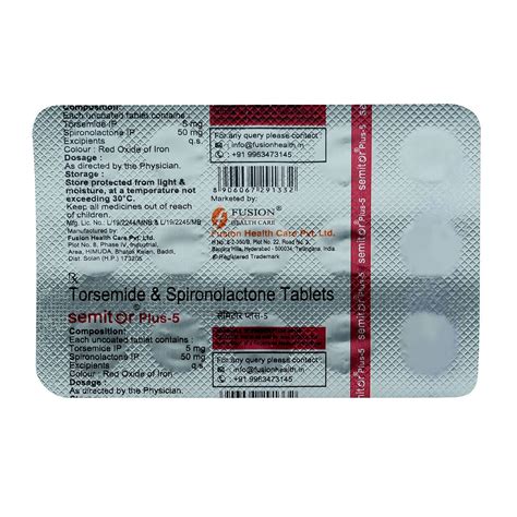 Semitor Plus-5 Tablet | Uses, Side Effects, Price | Apollo Pharmacy
