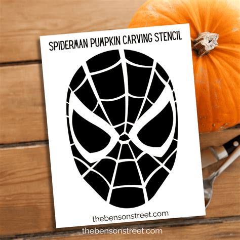 Printable Spiderman Pumpkin Stencil