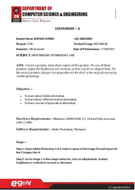 MMT 1.6 Sarthak - multimedia worksheet - COMPUTER SCIENCE & ENGINEERING ...