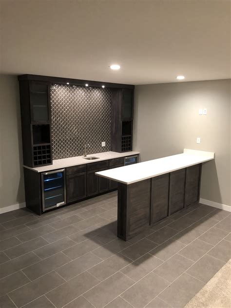 Basement design ideas unfinished basement renovations basement bar ...