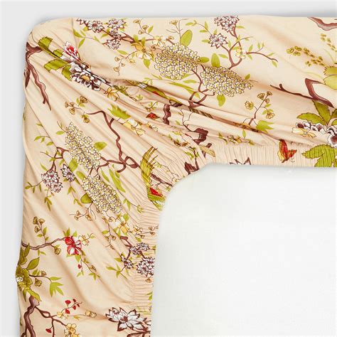 Buy Art of Asia Cotton 180TC Printed 3Pcs Fitted King Bedsheet Set from ...
