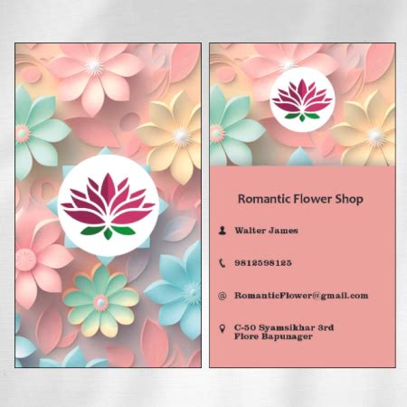 Flower Shop Visiting Card Design - Visiting Card Designs - Visiting Cards