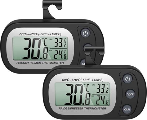 Brifit Digital Fridge Thermometer, Freezer Thermometer Temperature ...