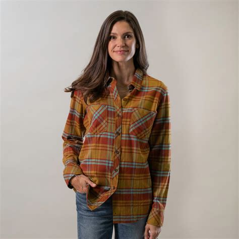 Women's Every Day Flannel Shirt – Cottonwood Orange – Pladra