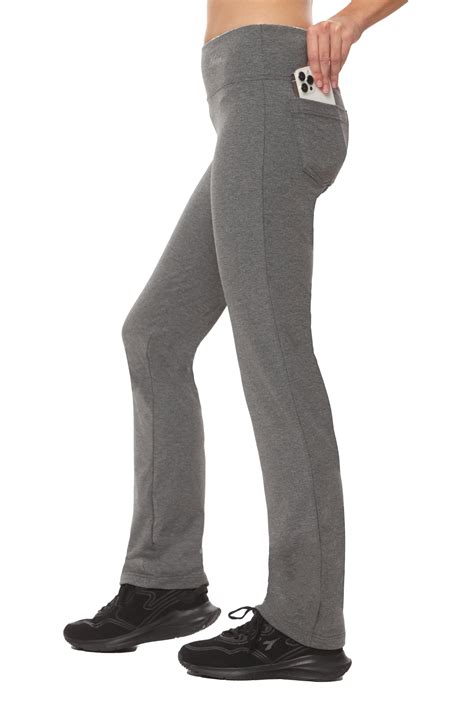 Nirlon Straight Leg Yoga Pants With Pockets - High Waisted Leggings For ...