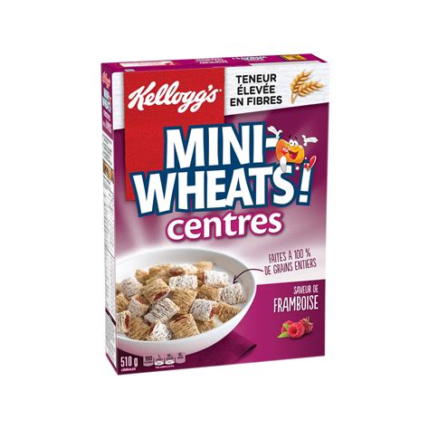 Kellogg's Mini-Wheats Centres Raspberry Flavour Cereal 510g/18oz. (Imp