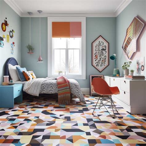 Grounding Playfulness with Geometric Kids Room Floor Design • ArtFasad