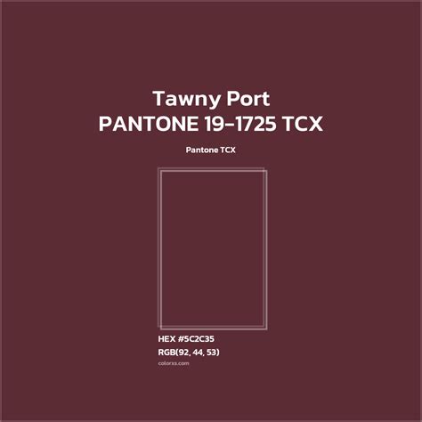 About PANTONE 19-1725 TCX - Tawny Port Color - Color codes | matching ...