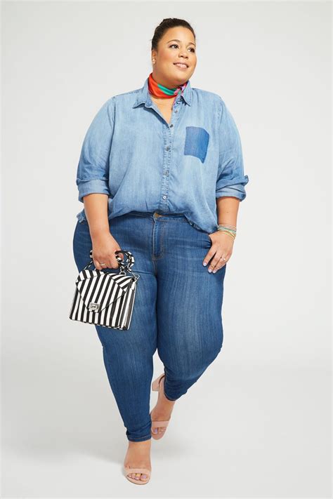 Pinterest | Denim outfit plus size, Denim on denim looks, Plus size outfits