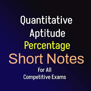 Percentage – Complete Short Notes for Competitive Exams
