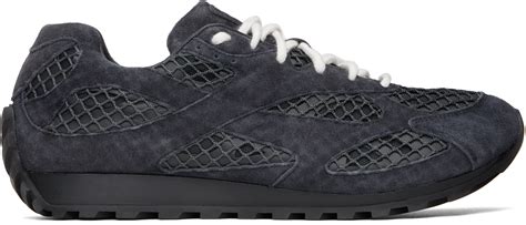 Bottega Veneta: Navy Orbit Sneakers | SSENSE