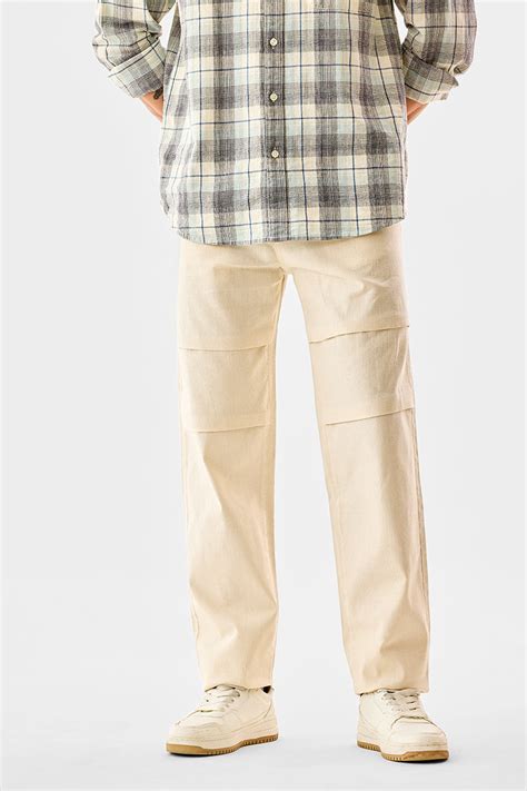 Buy Men's Light Beige Mid Rise Baggy Fit Trouser Online | Snitch – SNITCH