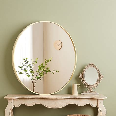 GlasFlength 20 Inch Circle Gold Mirror Bathroom Vanity Mirrors ...