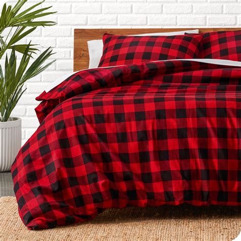 Bare Home Flannel Duvet Cover Set - 100% Flannel Cotton - Double ...
