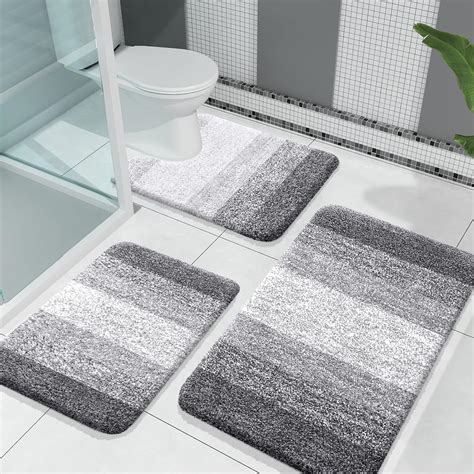 Amazon.com: OLANLY Bathroom Rugs Sets 3 Piece, Soft Absorbent ...