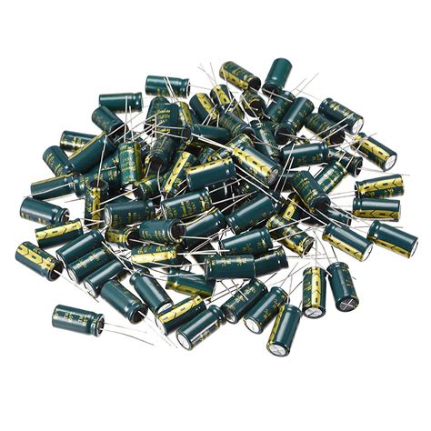 sourcing map Aluminum Radial Electrolytic Capacitor Low ESR Green with ...