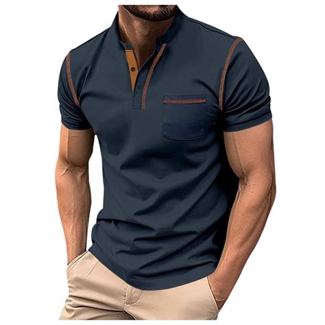 Mens Shirts Casual Mens Casual Shirts Mens Henley Shirts Short Sleeve ...