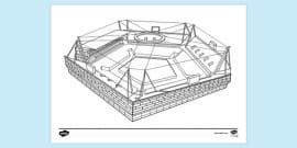 Baseball Stadium Colouring Page | Colouring Sheets - Twinkl
