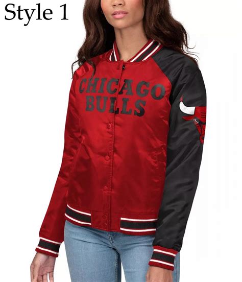 Varsity Bomber Satin Chicago Bulls Jacket Womens - Jackets Masters