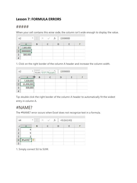 Excel Formulas Lesson 的图像结果