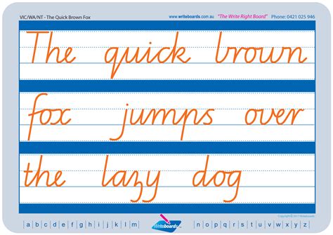 VIC Modern Cursive Font Cursive Writing Worksheets | Writeboards ...