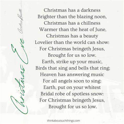 Christian Christmas Poems For Kids