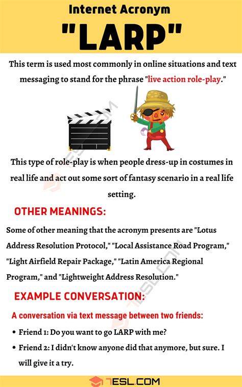 LARP Meaning, Origin and Related Terms • 7ESL
