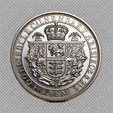 Premium PSD | Antique silver coin isolated on transparent background ...