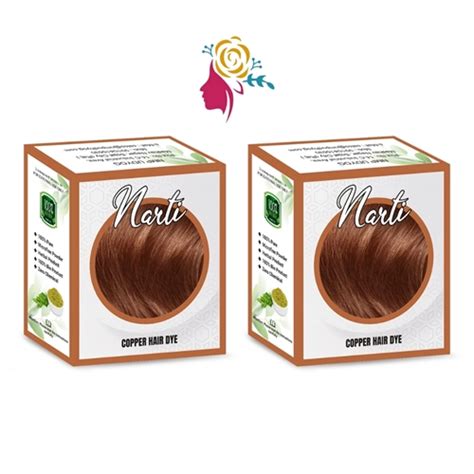 Buy Copper Henna Hair Color Pack of 2 Box (10g × 12) Online from Narti ...