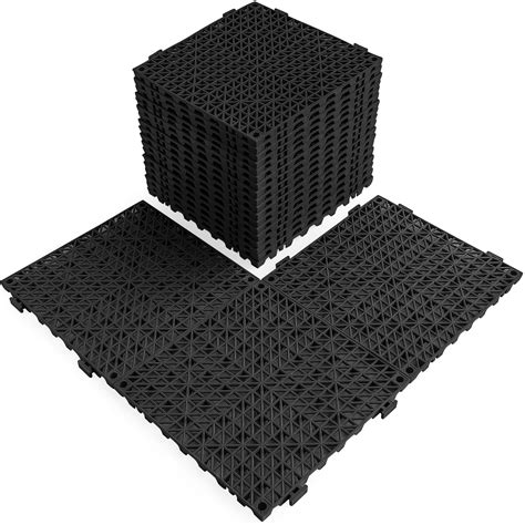 MAXWAVE 18 Pack 12" x 12" Modular Interlocking Floor Mats, Soft PVC Non ...