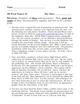 Image result for MS Word Par Computer Project