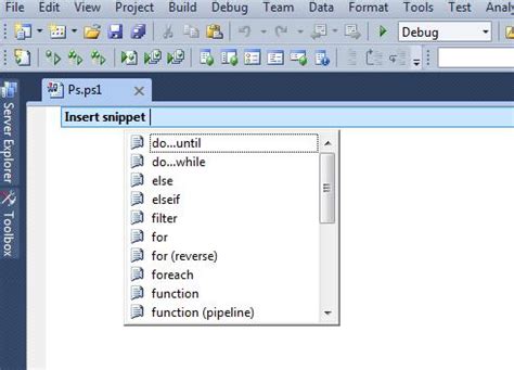 Image result for PowerShell UI in Visual Studio 2019