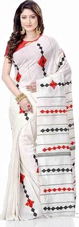Buy NIBEDITA'S CREATION KHADI COTTON KHESH APPLIQUE WORK HANDLOOM SAREE ...