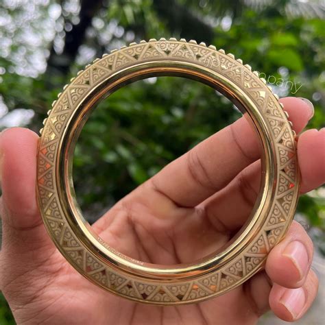 Engraved Brass Half Spiked Kada – The Rajput Company